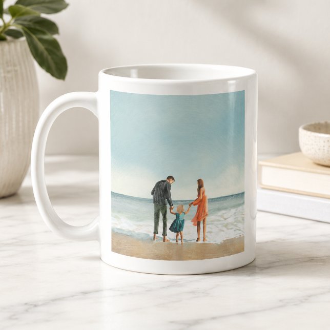 Coffee Mug | Custom Artwork Upload Photo Gift (Upload your own artwork to create a custom coffee mug for photos, art, and keepsakes.)