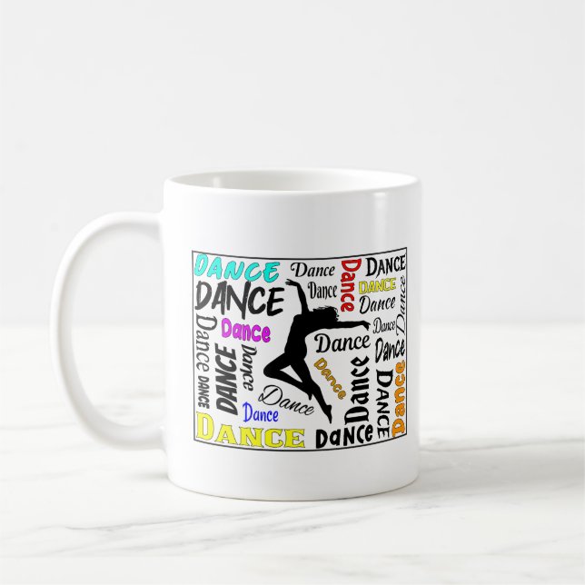 coffee Mug Dance Design in Colour (Left)