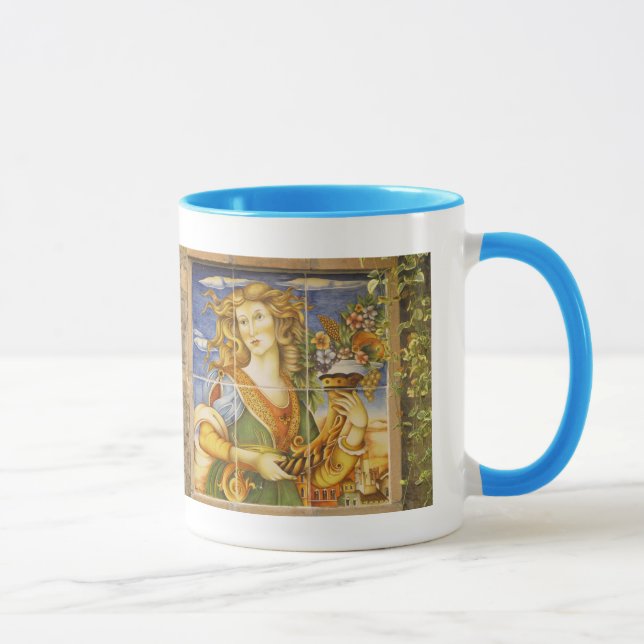 Coffee Mug--Deruta Tile Lady Mug (Right)