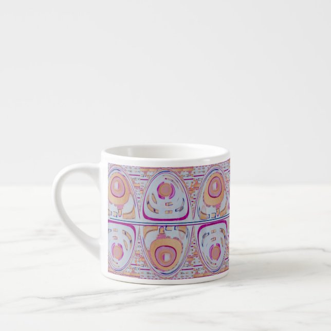 coffee mug espresso blue orange ocean pastel 2 (Left)
