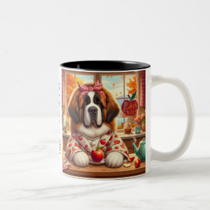 Coffee Mug Fall Saint Bernard artwork