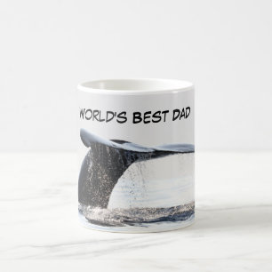 Coffee mug featuring whale fluke