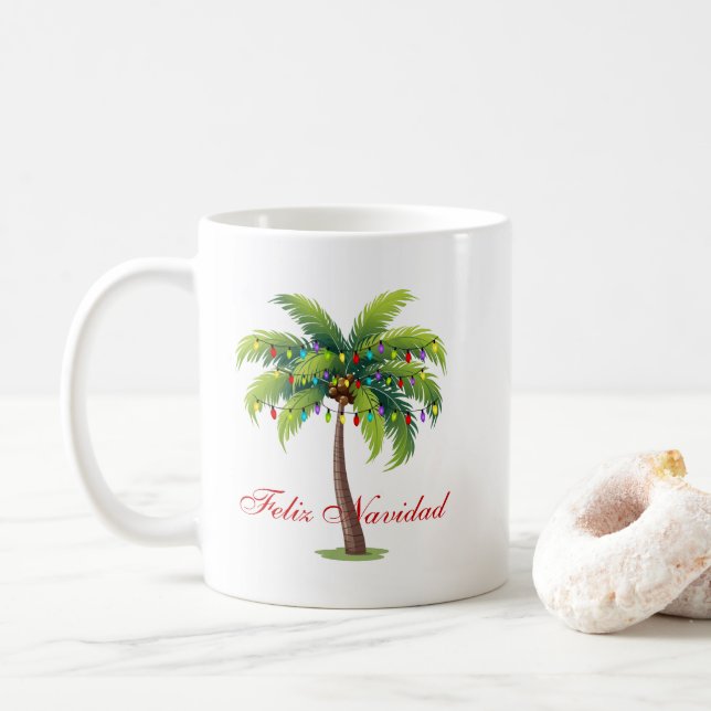 Coffee Mug Feliz Navidad (With Donut)