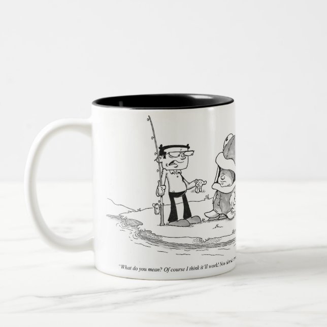 Coffee Mug - Fishing Cartoon - Fish Costume (Left)