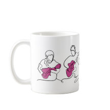 Coffee Mug for Acoustic Guitar Players - Line art