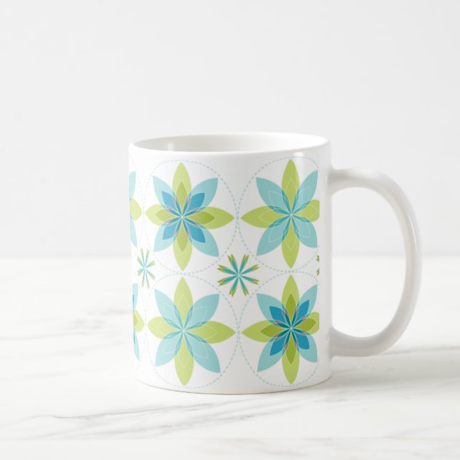 Coffee mug geo-bloom-seafoam (Right)