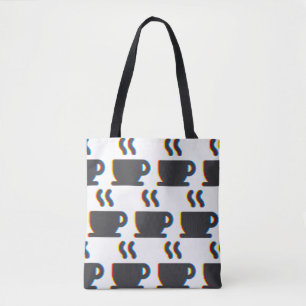 Coffee Mug Glitch Tote Bag