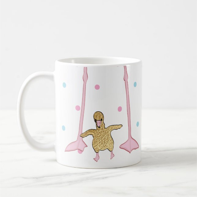 Coffee mug "Gold Flamingo Mum & Baby" Sippy Cup (Left)