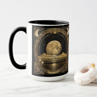 Coffee Mug - Golden Moon Over Peaceful Water