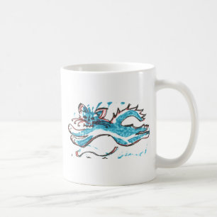coffee mug happy water cat leaps