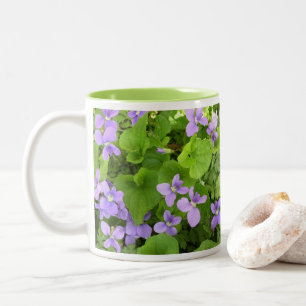 Coffee Mug - Herb Violets - Mirrored