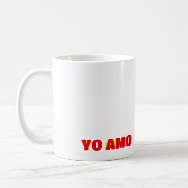 Coffee mug I love Venezuela, customisable (Left)