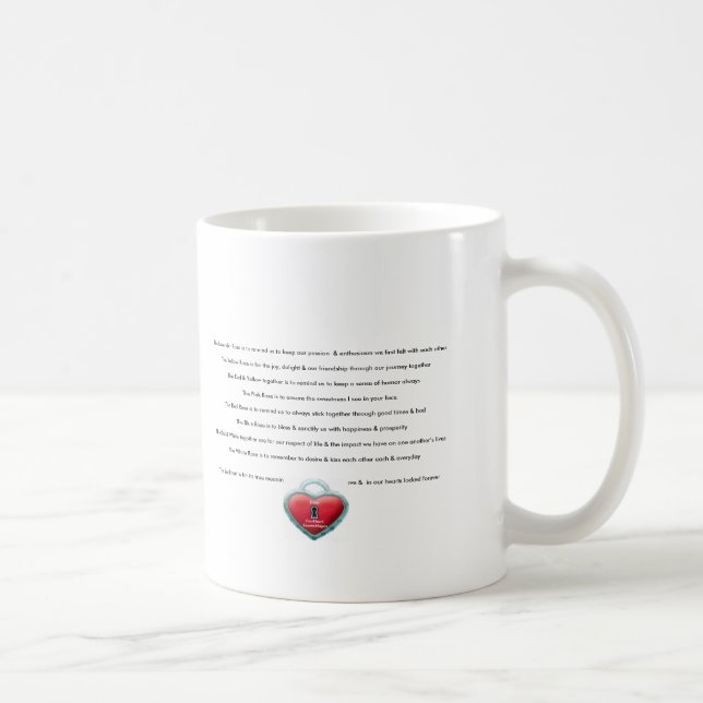 Coffee Mug -Love Mug Lockheart roses and poem (Right)