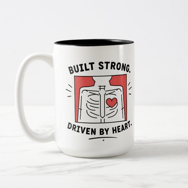 Coffee Mug | Minimalist Anatomical Heart Cup (Left)
