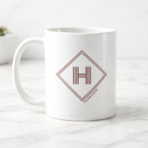 Coffee Mug | Modern Geometric Monogram Initial