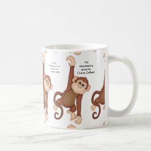 Coffee Mug of Monkeys and Sayings