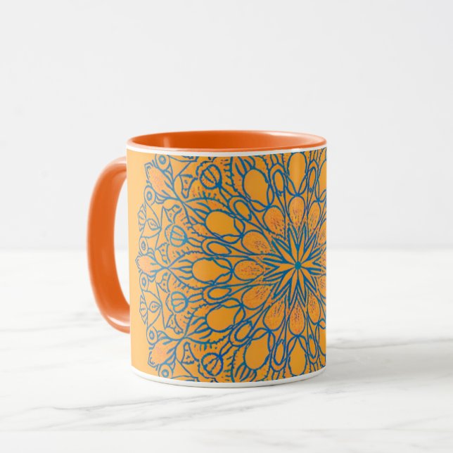 coffee mug orange color (Front Left)