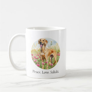 Coffee Mug – Peace Love Saluki Dog Lover Mug