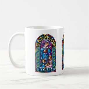 Coffee mug Peace-on-Earth stained glass