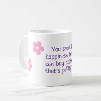 Coffee mug, pink , floral  coffee mug
