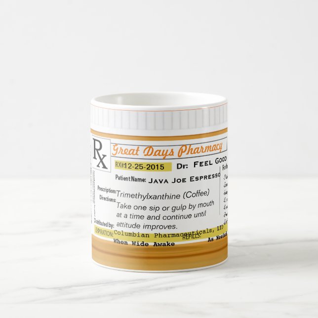 Coffee Mug Prescription RX (Center)