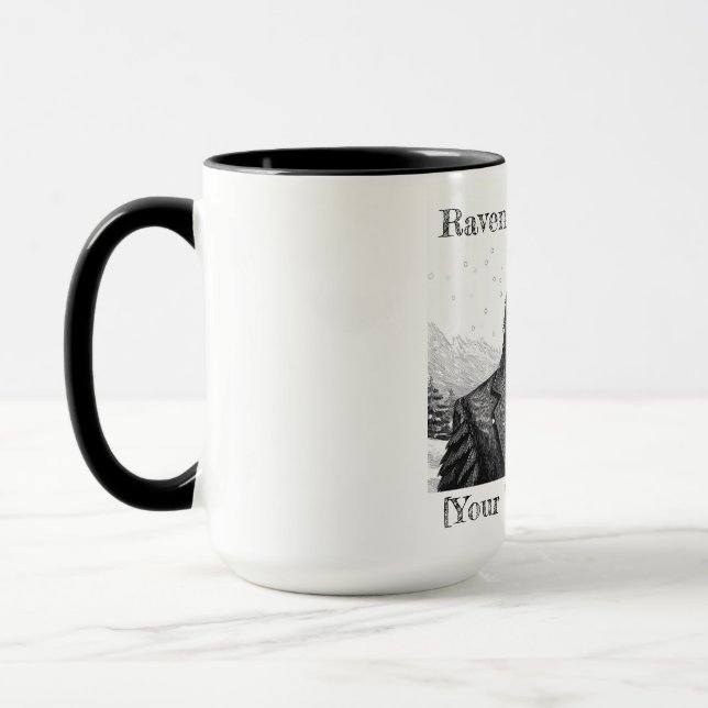 Coffee mug, Raven About Town - Customise town Mug (Left)