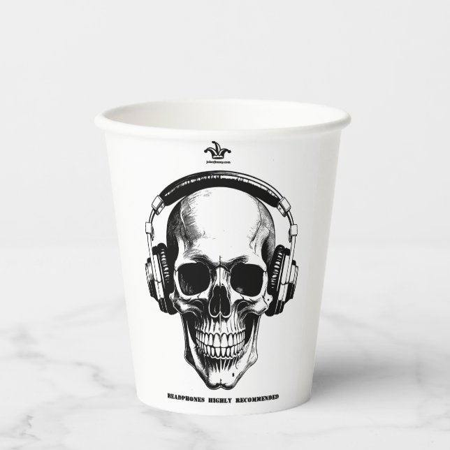 Coffee Mug Scull Paper Cups (Front)