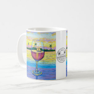 Coffee Mug, Wine Glass at Sunset Mug