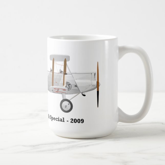 Coffee Mug with a biplane on it (Right)
