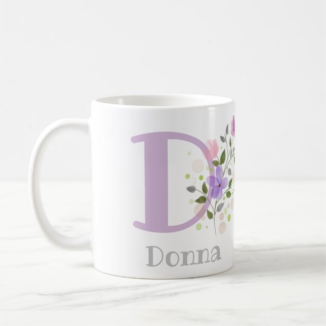 Coffee Mug with a Floral Decoration (Left)