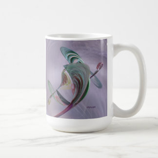 coffee mug with a fractal flower