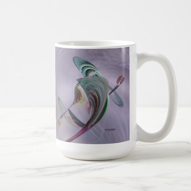 coffee mug with a fractal flower (Right)