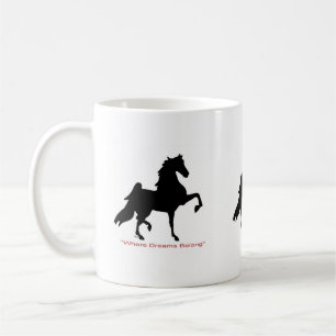 Coffee Mug with American Saddlebreds