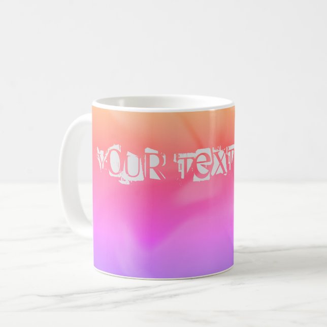 Coffee mug with colourful smudge design (Front Left)