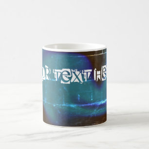 Coffee mug with colourful smudge design