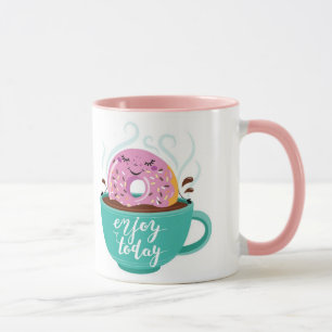 Coffee mug with donut