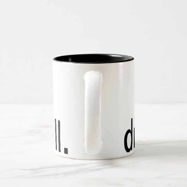 Coffee Mug with drill design. (Handle)