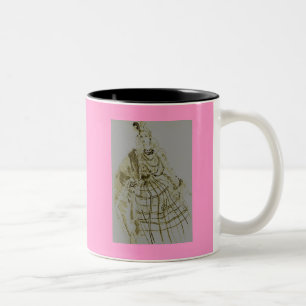 Coffee Mug With Fashionable Lady Design