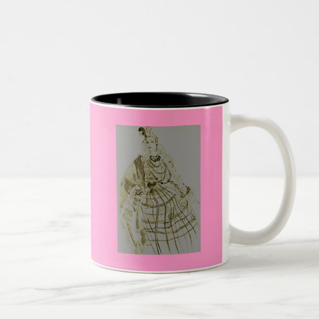 Coffee Mug With Fashionable Lady Design (Right)