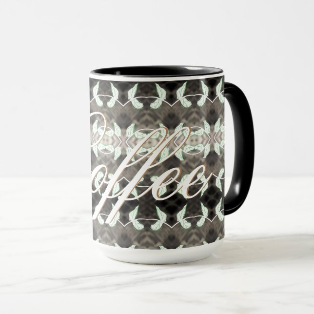 Coffee Mug With Gold Text (Front Right)