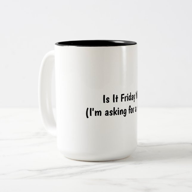 Coffee mug with humour (Front Left)