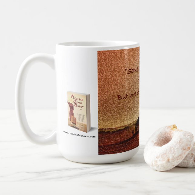 coffee mug with inspiring quote about art (With Donut)