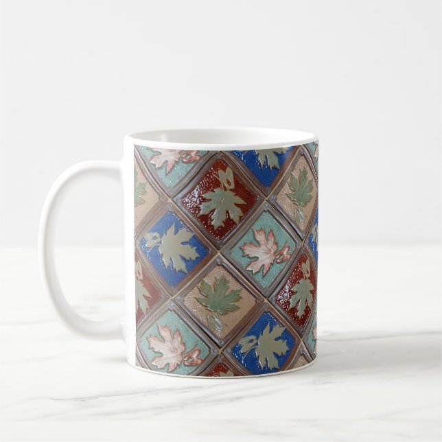 Coffee Mug with Maple leaf Design (Left)