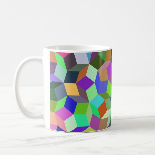 Coffee mug with Penrose pattern (Left)