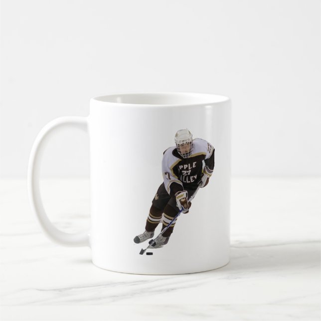 Coffee Mug with player photo & AV logo. (Left)