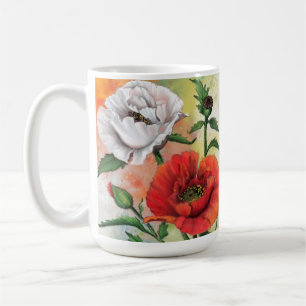 Coffee Mug with Poppies