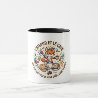 Coffee Mug with Quote: 'Love and Coffee