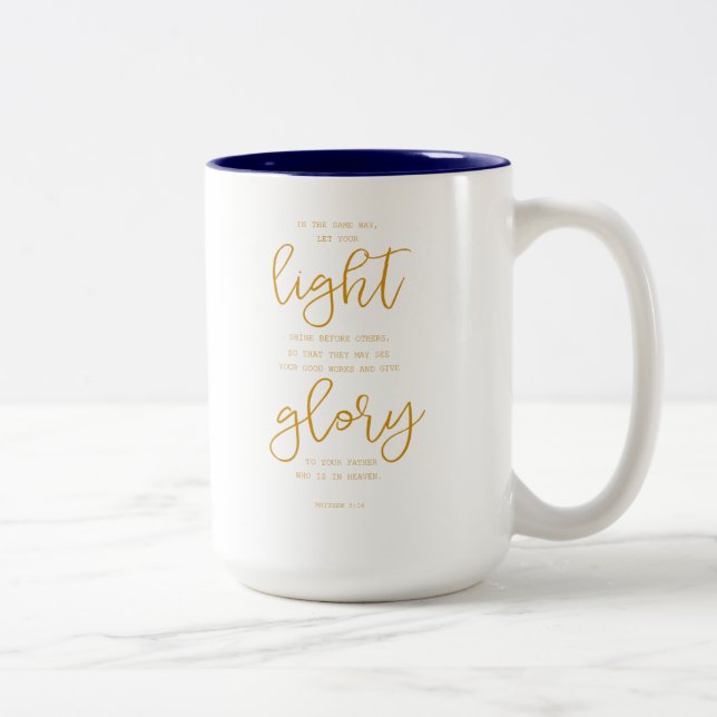 Coffee Mug with Scripture - Matthew 5:16 (Right)