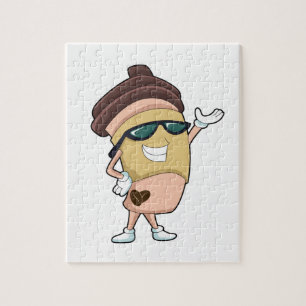 Coffee mug with Sunglasses Jigsaw Puzzle