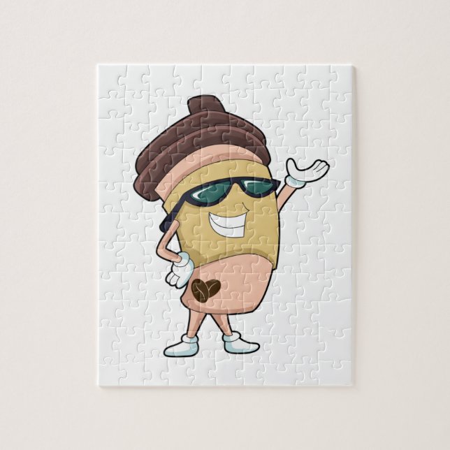 Coffee mug with Sunglasses Jigsaw Puzzle (Vertical)